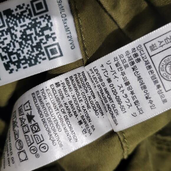 Levis Baggy Surplus Jumpsuit Green Flight Suit Oversized Cotton Coveralls Small - Picture 9 of 13